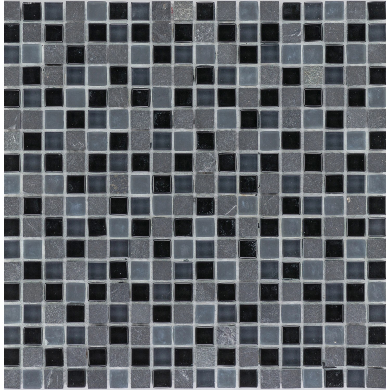 Mosaikmatte Glas & Marmor Black 30 cm x 30 cm günstig online kaufen