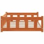 vidaXL Hundebett Wachsbraun 100 x 70 x 28 cm Massives Kiefernholz 869886_5