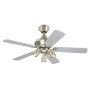 Westinghouse Deckenventilator Kingston mit Beleuchtung, 105 cm Durchmesser, Aluminium gebürstet, Ahorn/Silber Flügel.