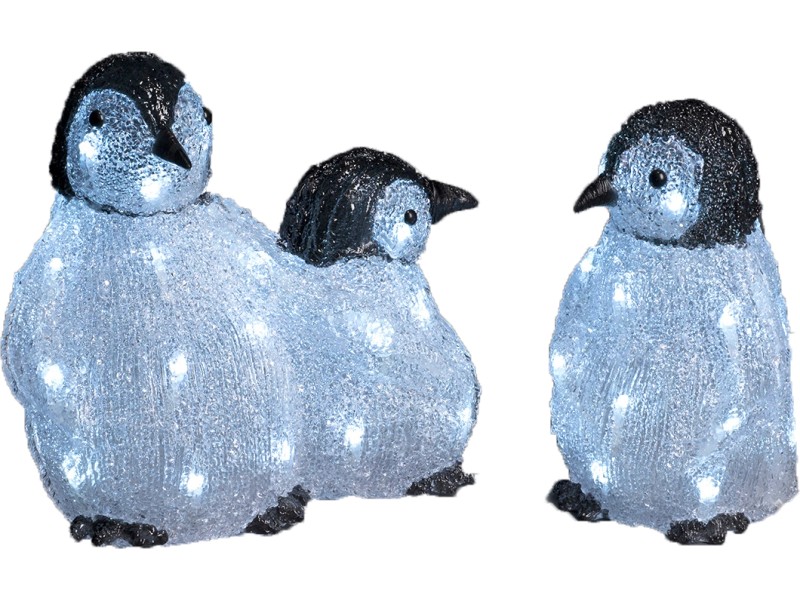 LEDs 48 OBI kaufen Konstsmide kaltweiße 3er-Set Acryl bei LED-Pinguinfamilie