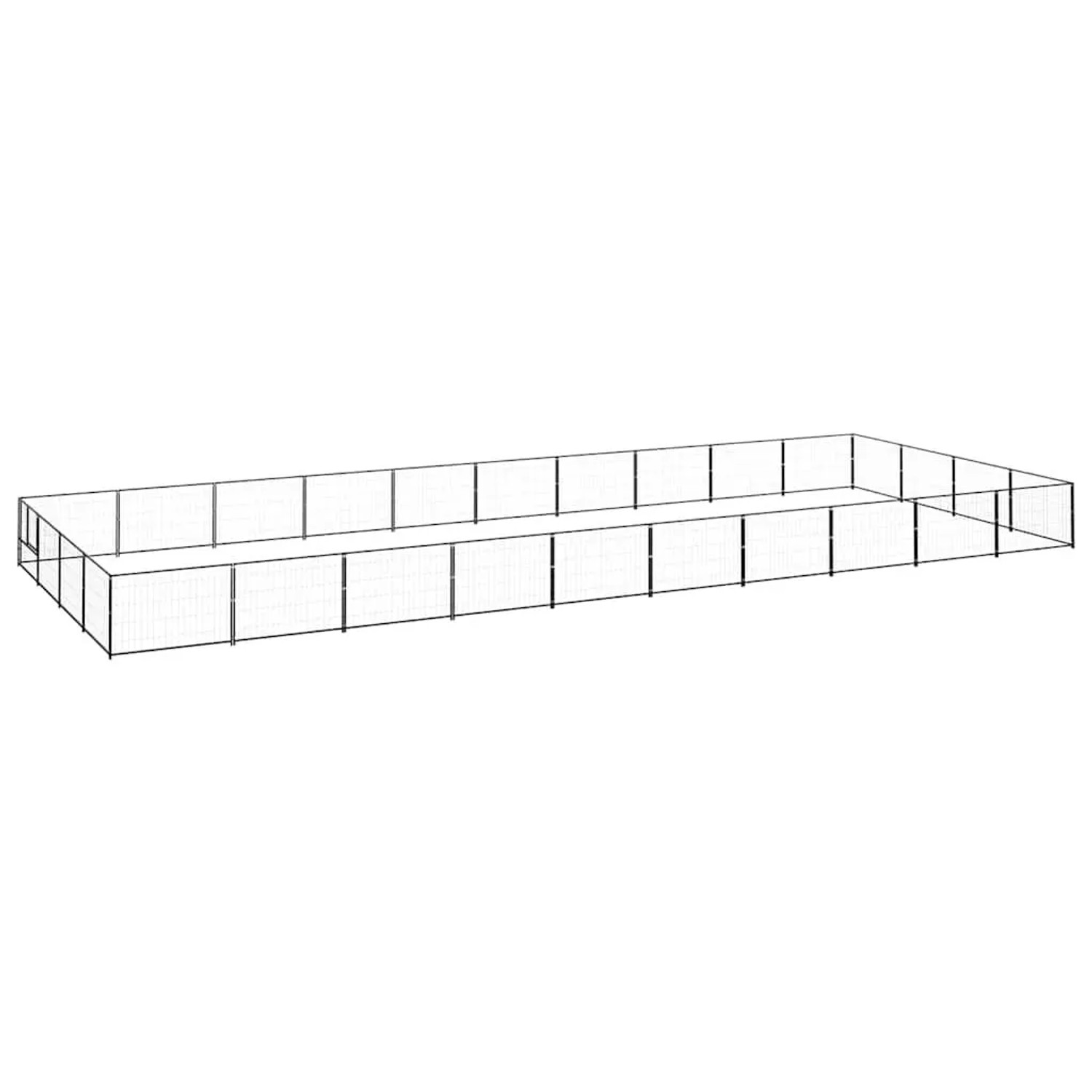 vidaXL Hundezwinger Schwarz 40 m² Stahl 3082149