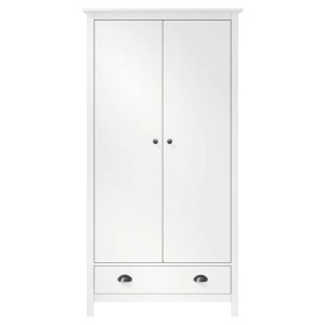 vidaXL Kleiderschrank mit 2 Türen Hill Weiß 89x50x170 cm Kiefernholz 288948