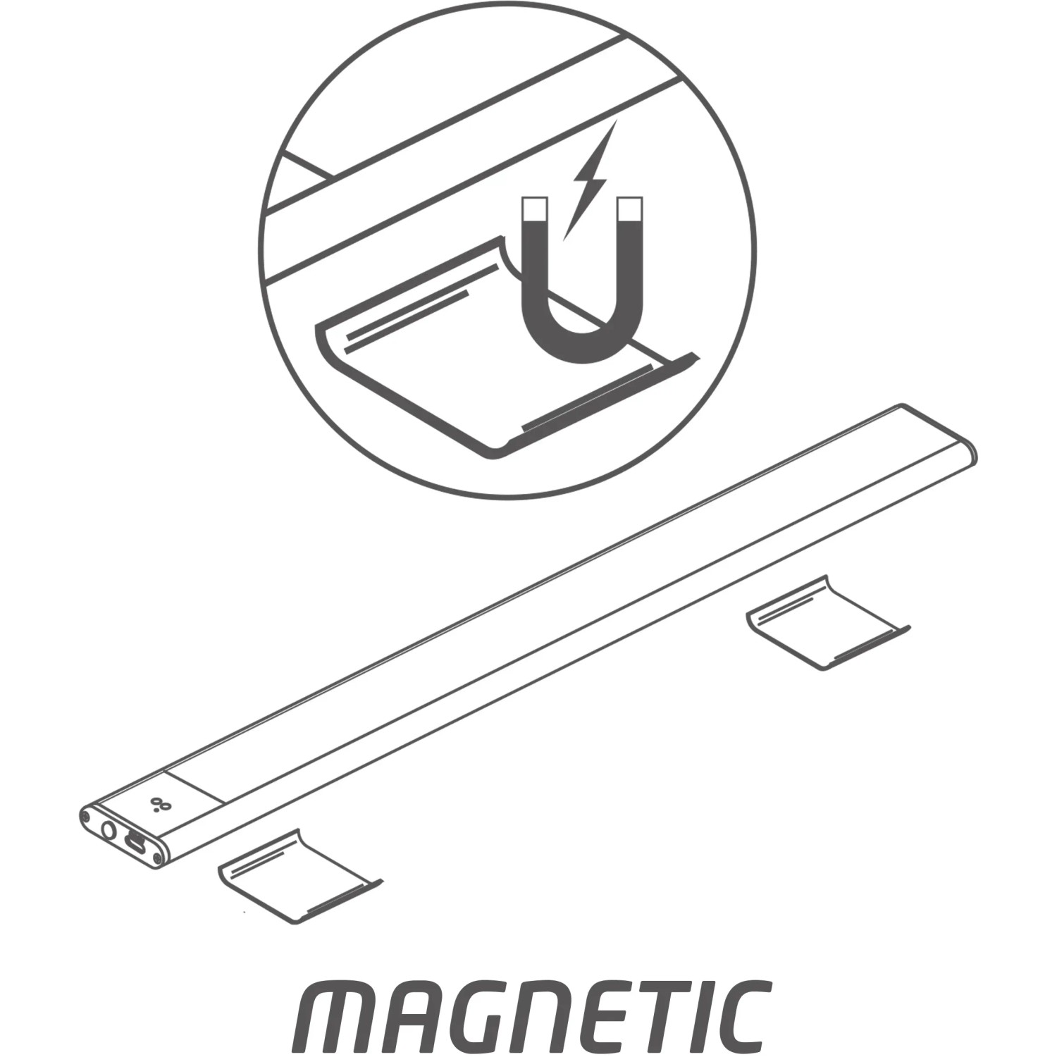 LED Unterbauleuchte Wellensensor 60 cm 250 lm 3000-6000 K CCT Silber ...