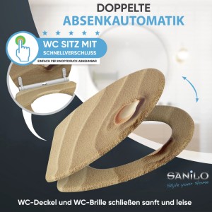 SANILO WC Sitz mit Absenkautomatik Top Fix Clam