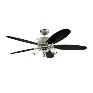 WESTINGHOUSE Deckenventilator Arius, 132 cm, Chrom, mit Beleuchtung und Fernbedienung.