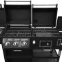 El Fuego Arizona Kombigrill mit 3 Brennern, Seitenbrenner und Smoker in Schwarz.