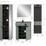 Inn.Furn Garderoben-Set 4-teilig in Salbei und Grau 220 cm Cooper_10