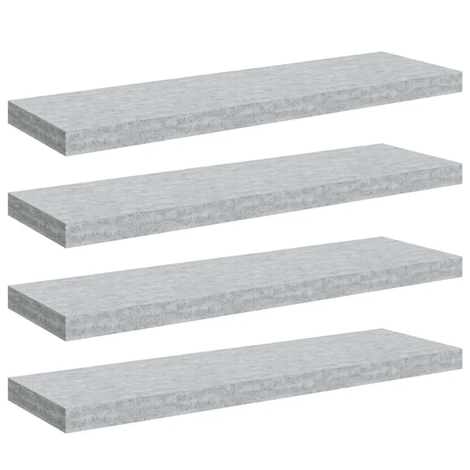 vidaXL Schweberegale 4 Stk Betongrau 80x23,5x3,8 cm MDF 326602