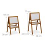 Relaxdays Kinderstandtafel Whiteboard Kiefernholz MDF Braun Weiß Grün Magnetisch Höhenverstellbar 77 x 39 x 44,5 cm 1,9 kg_4