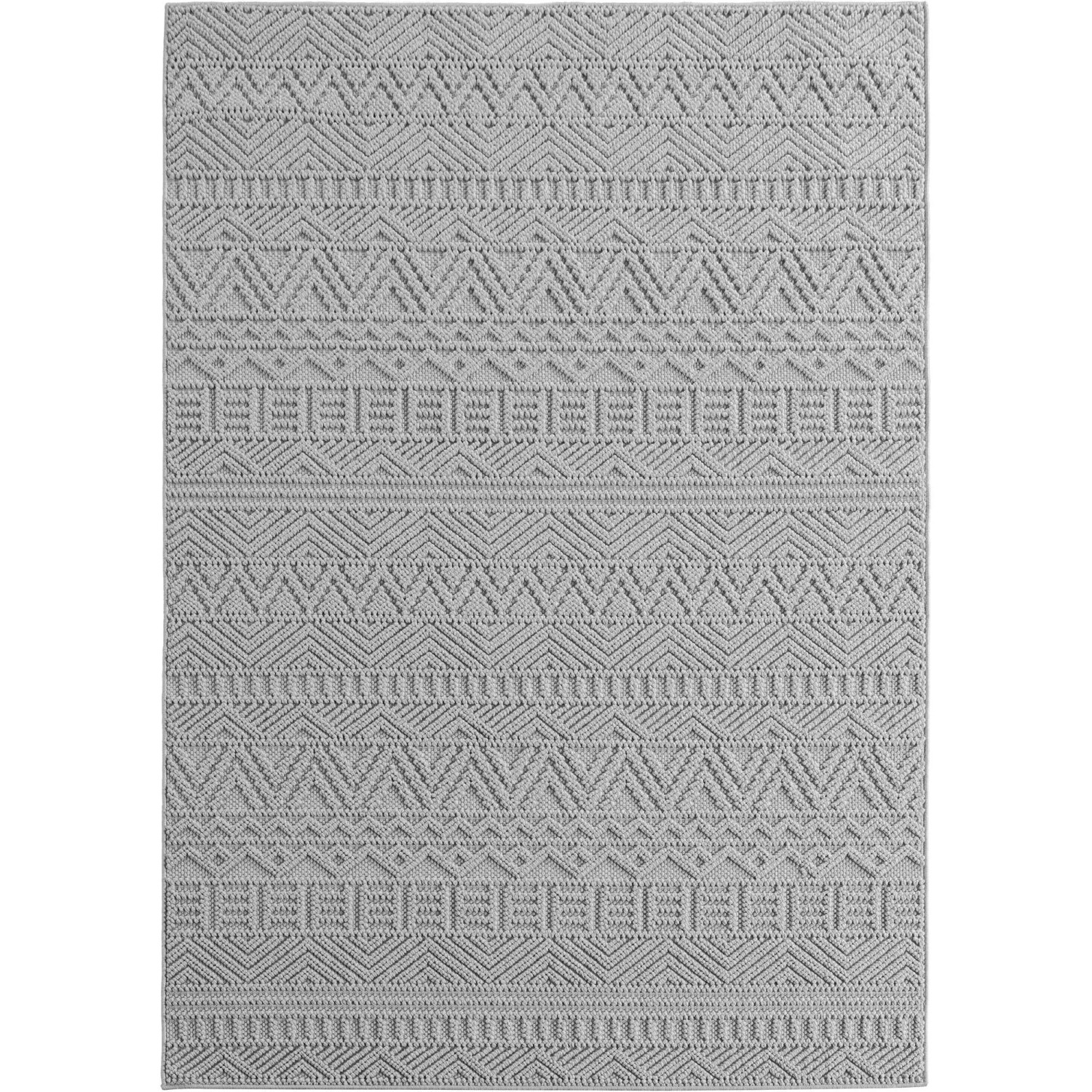Ayyildiz Flachgewebeteppich Helix 2202 Silber 140 cm x 200 cm