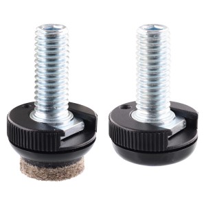 Wagner Verstellfüße Justus Slim, 4er Set. Möbelbeine mit austauschbaren Gleiteinsätzen für optimalen Bodenschutz.