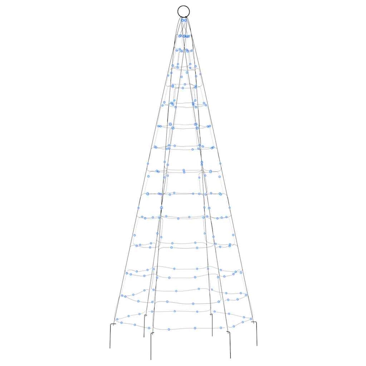vidaXL LED-Weihnachtsbaum für Fahnenmast 200 LEDs Blau 180 cm 358111