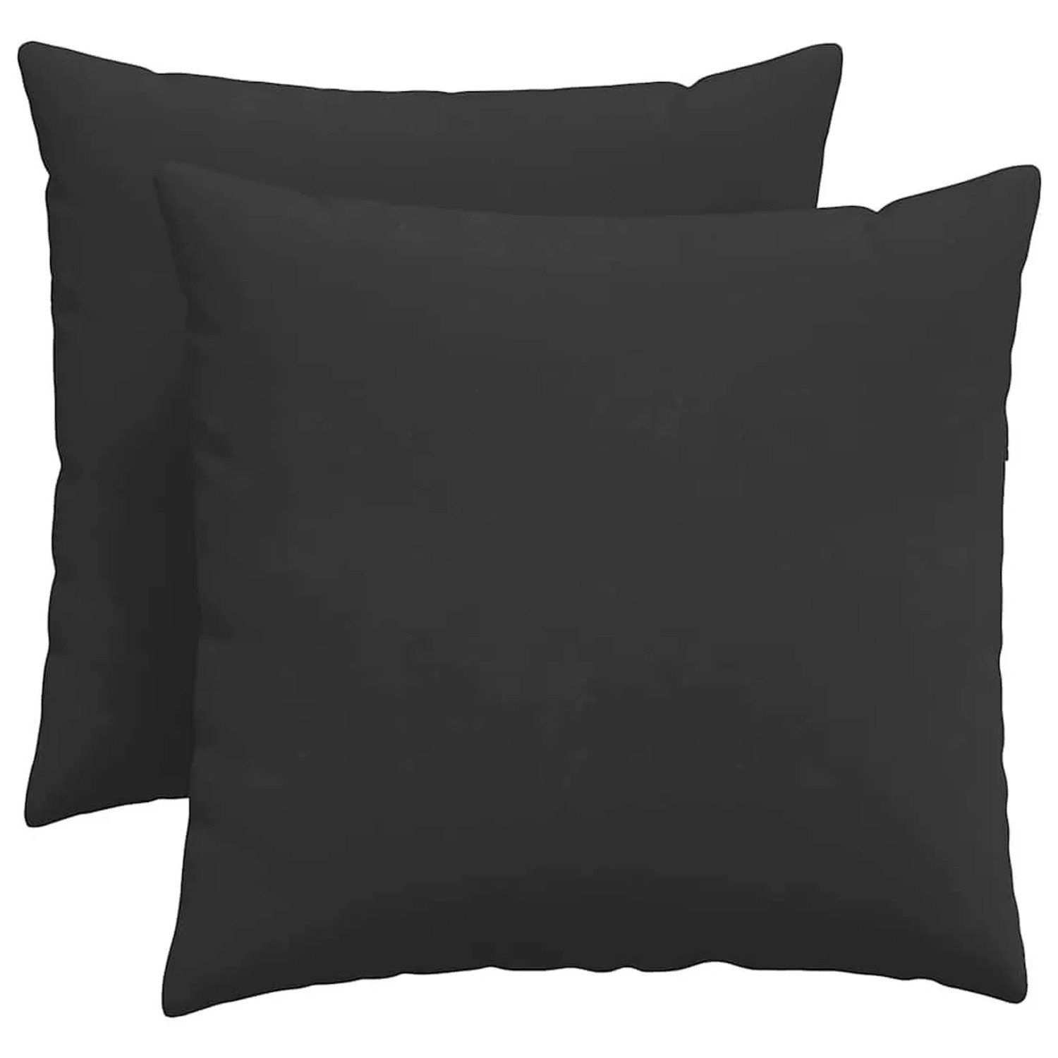 vidaXL Sofakissen 2 Stück Schwarz 50 x 50 cm Stoff 42013986
