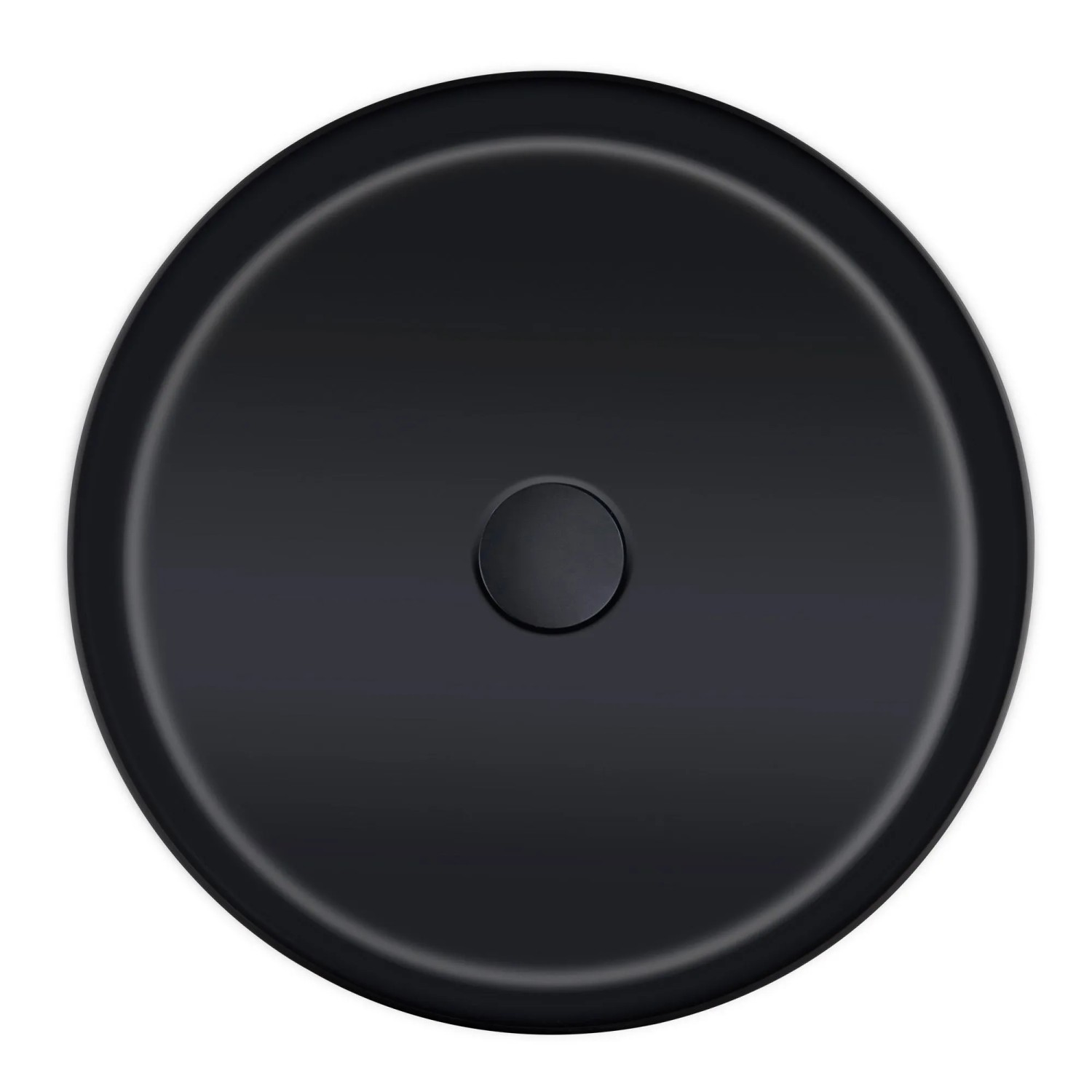 Stilform Park Edelstahl Aufsatz Waschbecken ohne Hahnloch 40 cm in Schwarz Matt