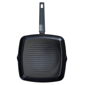 Fackelmann Grillpfanne Statement, 28 cm, Keramik, gerillte Bratfläche für Grillmuster.