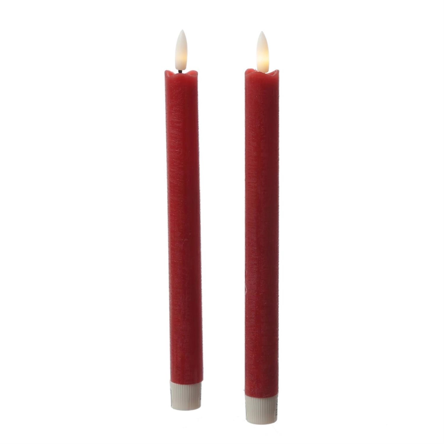 Marelida LED Stabkerzen Tafelkerzen Spitzkerzen Echtwachs Rustik Optik H  2 günstig online kaufen
