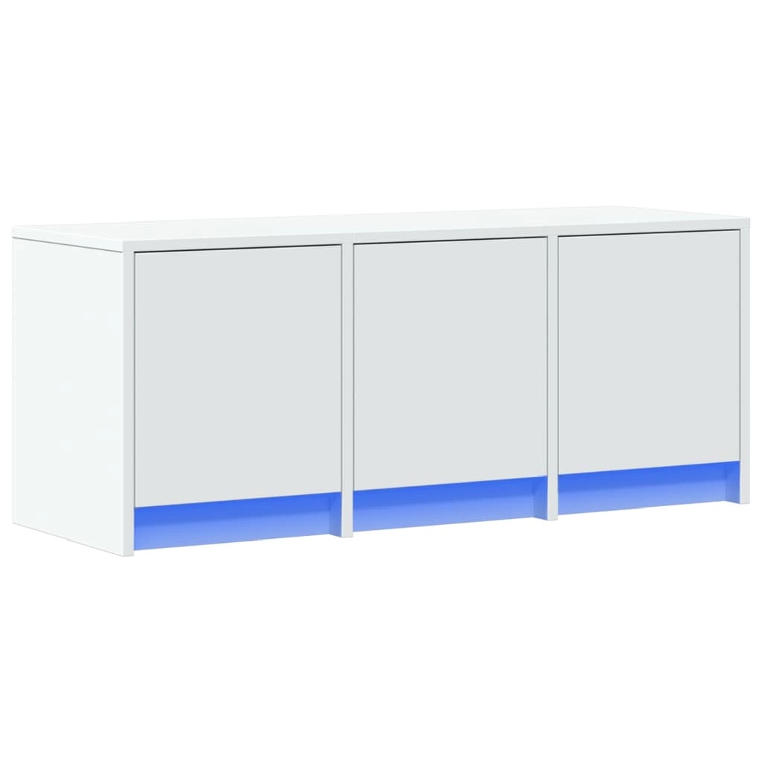 vidaXL TV-Schrank mit LED-Beleuchtung Weiß 97x34x40 cm Holzwerkstoff 852236 günstig online kaufen