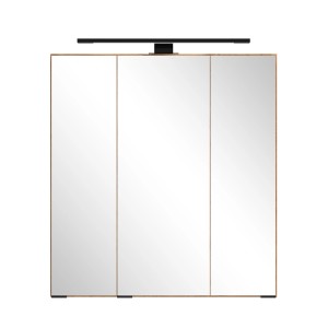 Held Möbel Spiegelschrank Manchester 64 x 60 x 20 cm Wildeiche 3 Türen