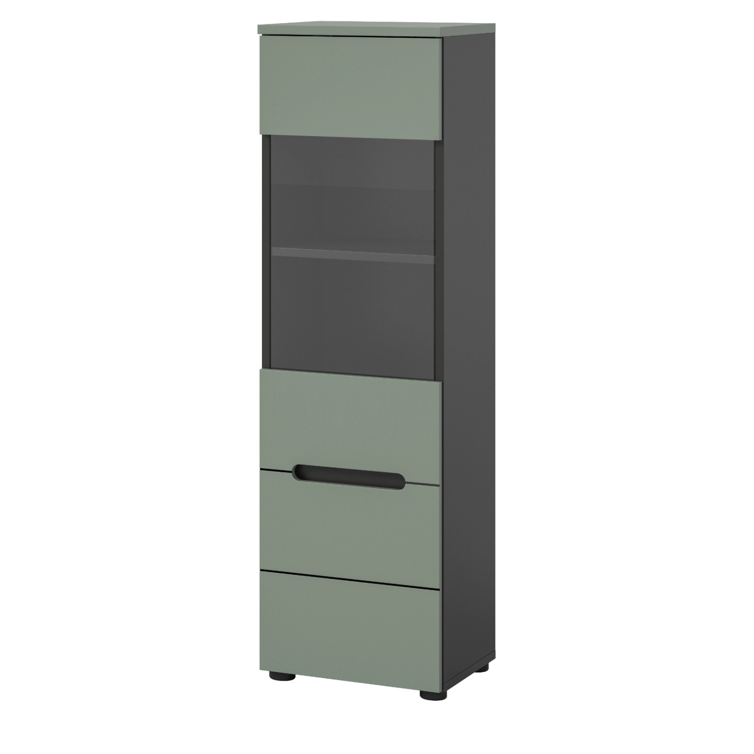 Inn.Furn Vitrine in Salbei und Grau 36 x 125 cm Cooper günstig online kaufen