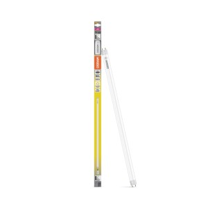 Osram LED-Leuchtmittel T8 G13 Röhre 7,4W, 60,3 cm, in gelb-oranger Verpackung. Klares Leuchtmittel für Beleuchtung.