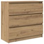 vidaXL Sideboard Artisan-Eiche 80x35x76 cm Holzwerkstoff 861741