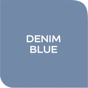 Farbmuster: Dulux Fresh Up Möbellack in Satin Denim Blue.