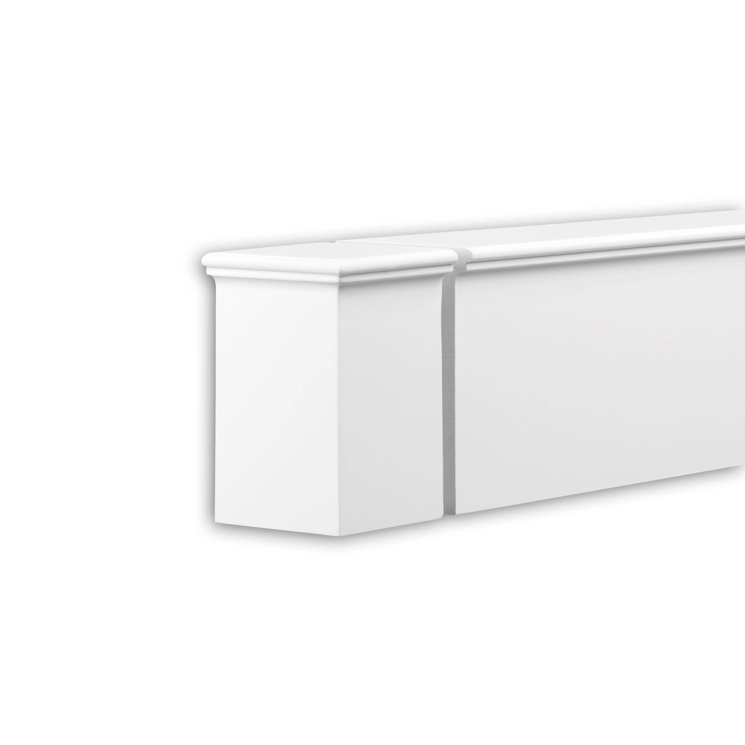 PROFHOME 433331 Stirnelement Fassadenstuck Zierelement Fassaden Element 8,3 cm x 8,3 cm x 12,9 cm Weiß