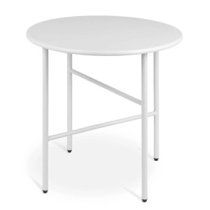 Bomoe Finn Beistelltisch ø 44x46cm Weiß Metall