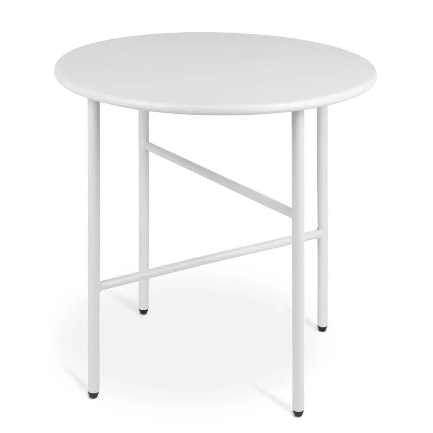 Bomoe Finn Beistelltisch ø 44x46cm Weiß Metall