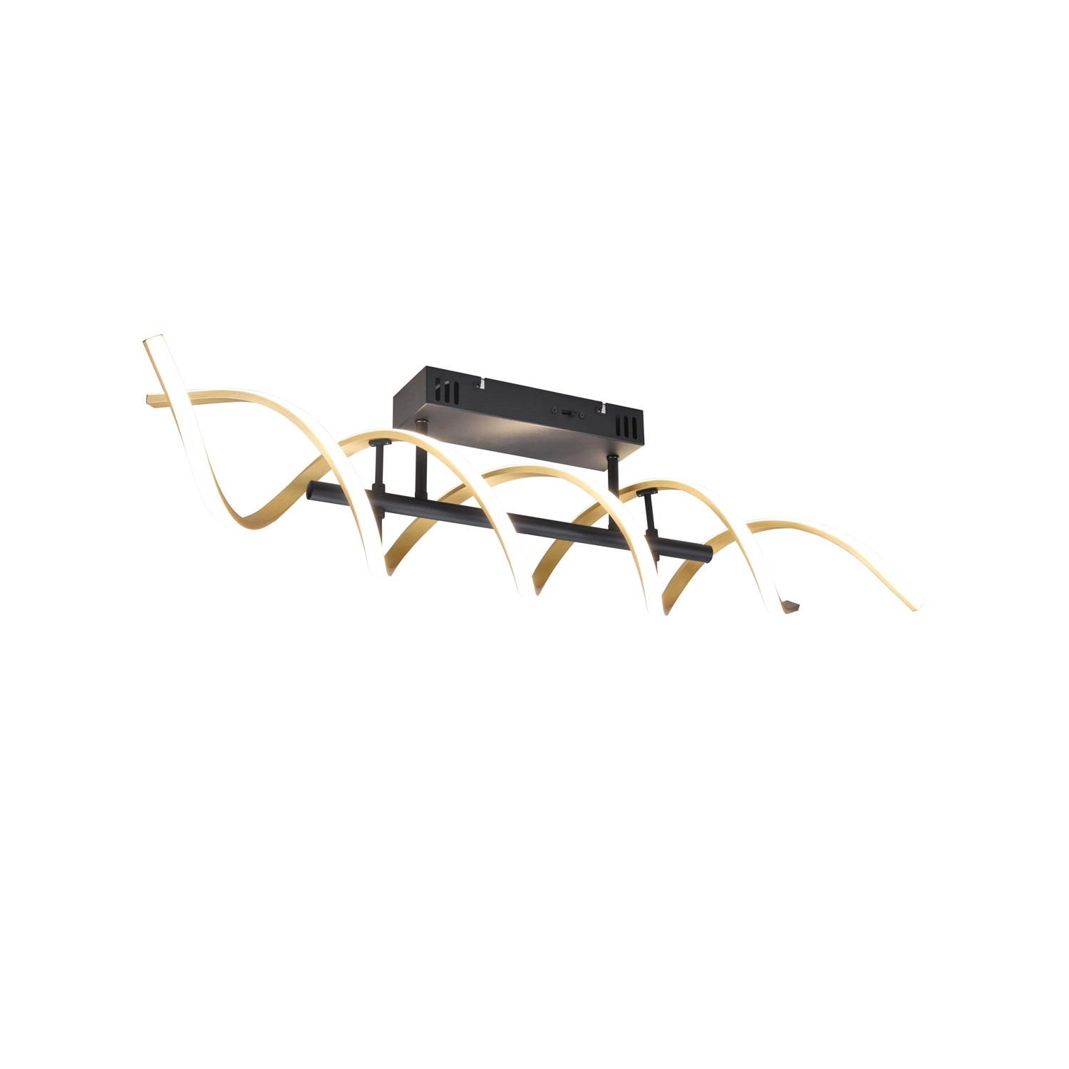 Trio LED-Deckenleuchte Sequence 1-flammig Messing Matt 90 cm x 14,5 cm