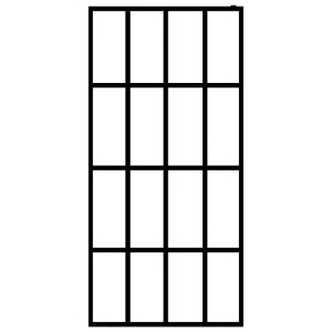 vidaXL Duschwand 100x195cm, transparentes Glas mit schwarzem Rahmen für Walk-In Dusche.