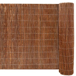 Braune urfence Sichtschutz Weide, 100x300 cm, als Rolle. Zubehör für Zaunbau & Sichtschutz.