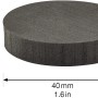 Schwarzer Wagner Topffuß (Ø 40 mm) aus Kautschuk, Zubehör für Pflanztöpfe.