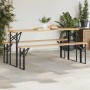vidaXL Bier Tischbein 2 Stk Schwarz 39 x 3 x 75 cm 42001776_4