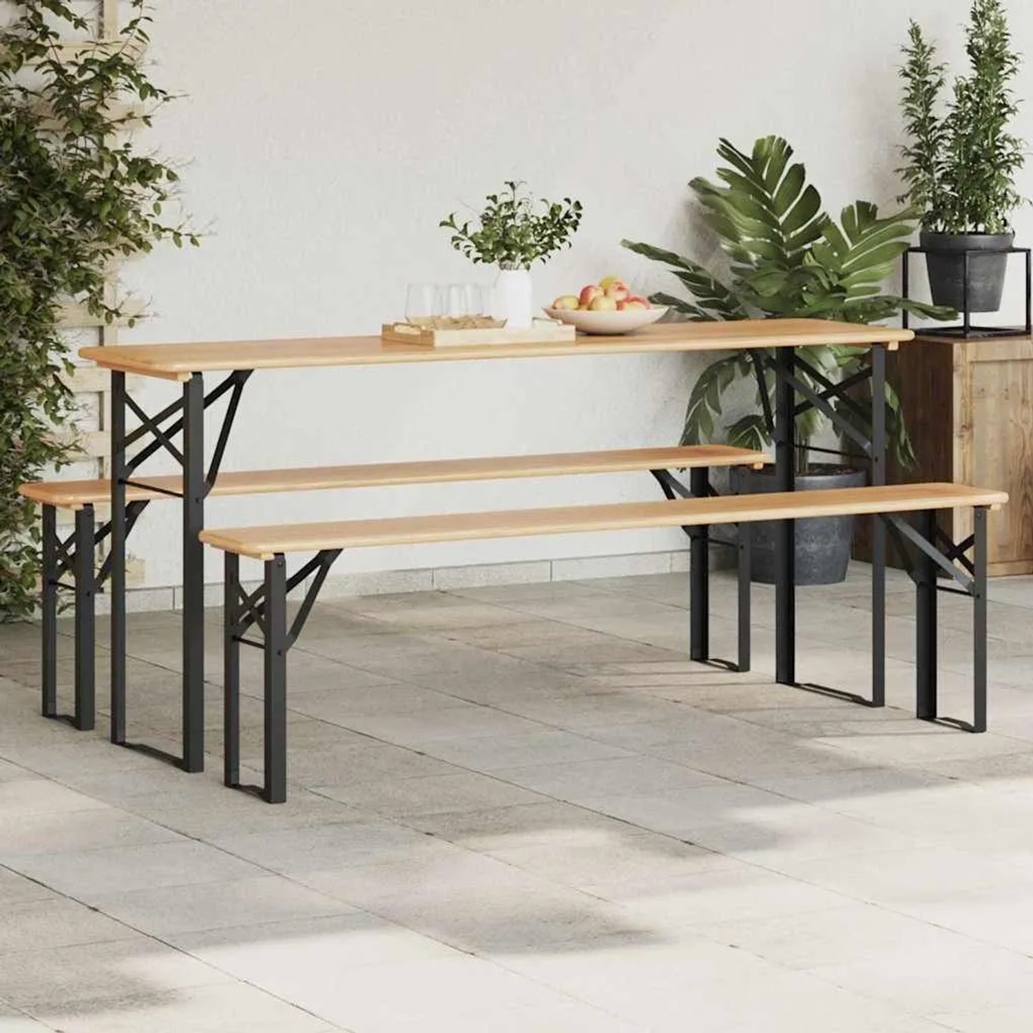 vidaXL Bier Tischbein 2 Stk Schwarz 39 x 3 x 75 cm 42001776_4
