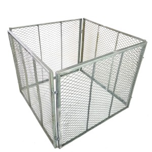 Holmwerk Metallkomposter aus Streckmetall, 80x80x70 cm, feuerverzinkt.