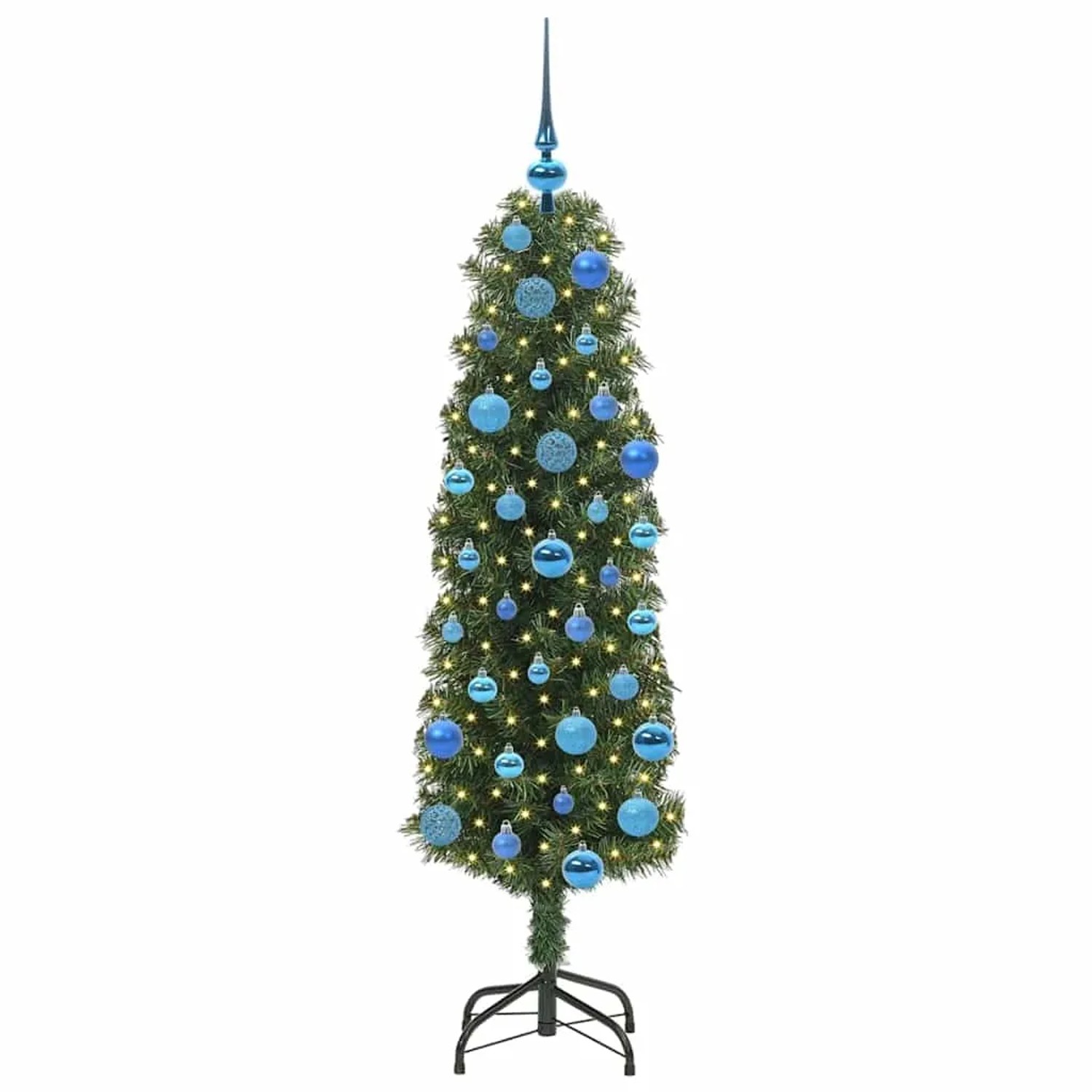 vidaXL Künstlicher Weihnachtsbaum mit 150 LEDs mit Ständer Grün 150 cm 3394937