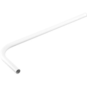 Weißes, gerades Druckspülrohr, 700 mm lang, zur Verlängerung von Spülrohren.
