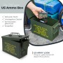 HMF 70011 Munitionskoffer US Ammo Box Metallkiste 30 x 19 x 16 cm Grün_2