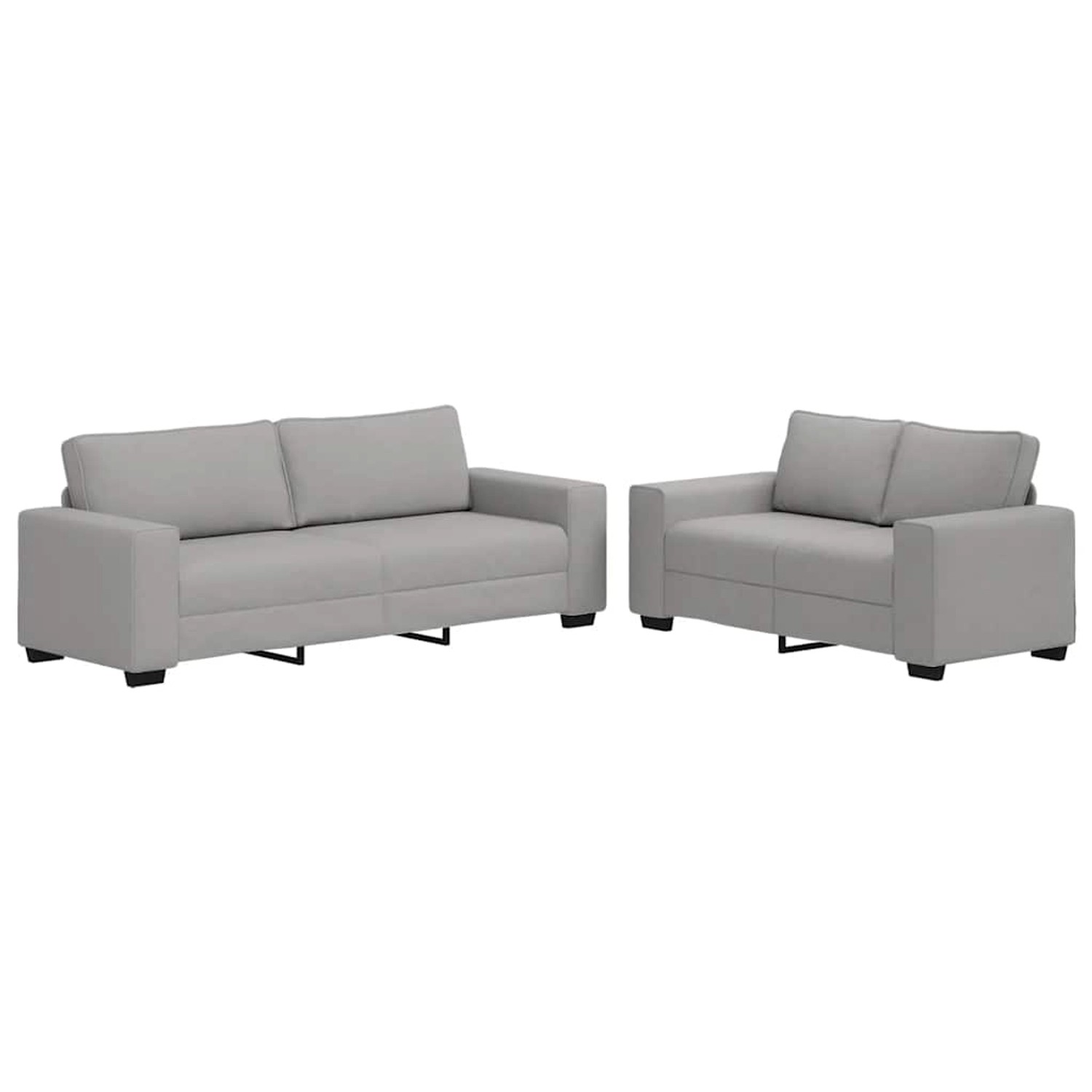 vidaXL 2-Teiliges Sofa-Set mit Kissen Wolkengrau Stoff 3324739 günstig online kaufen