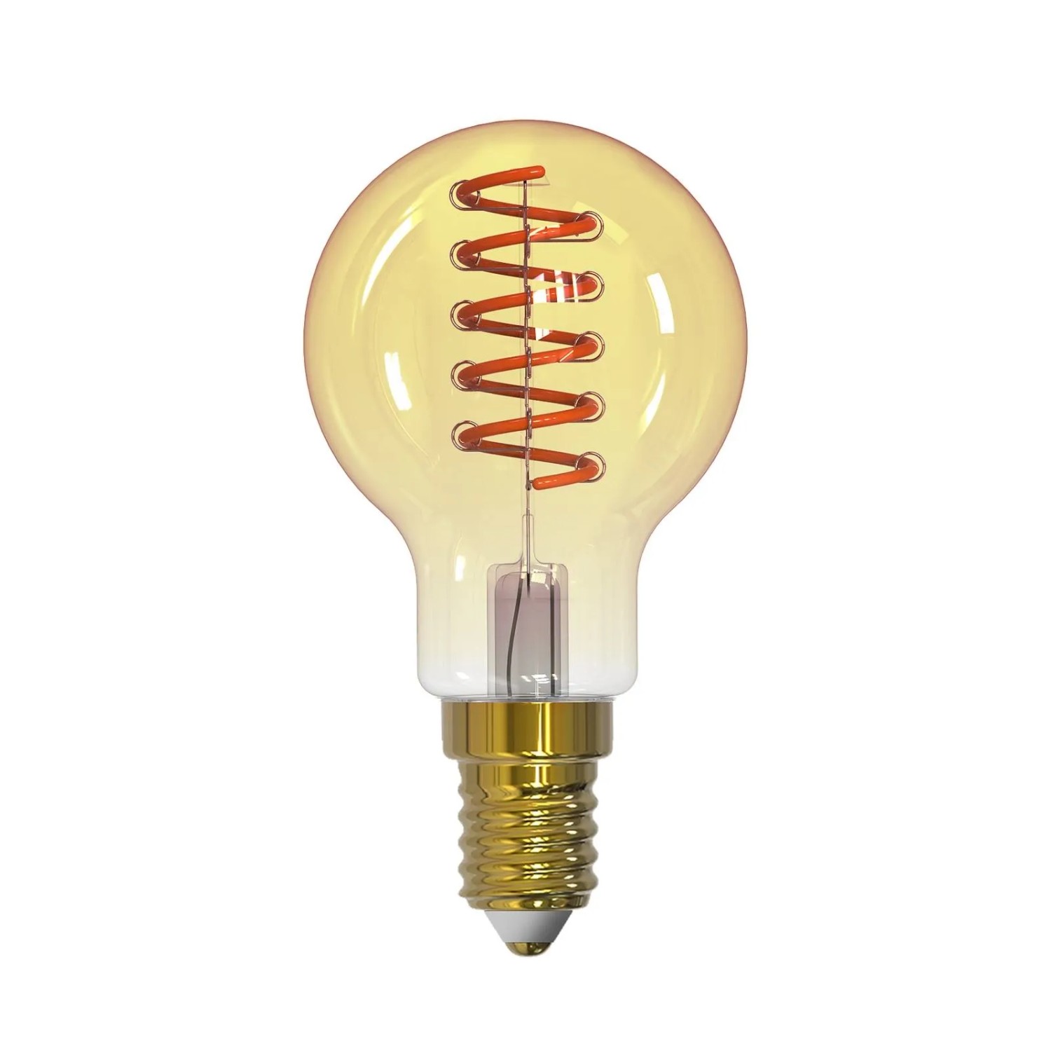 Arcchio LED E14 Lampe, Glas, amberfarben, mit spiralförmigem Leuchtfaden