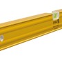 Gelbe Stabila Wasserwaage Typ 80 AS, 80 cm, mit zwei Libellen und roten Endkappen.