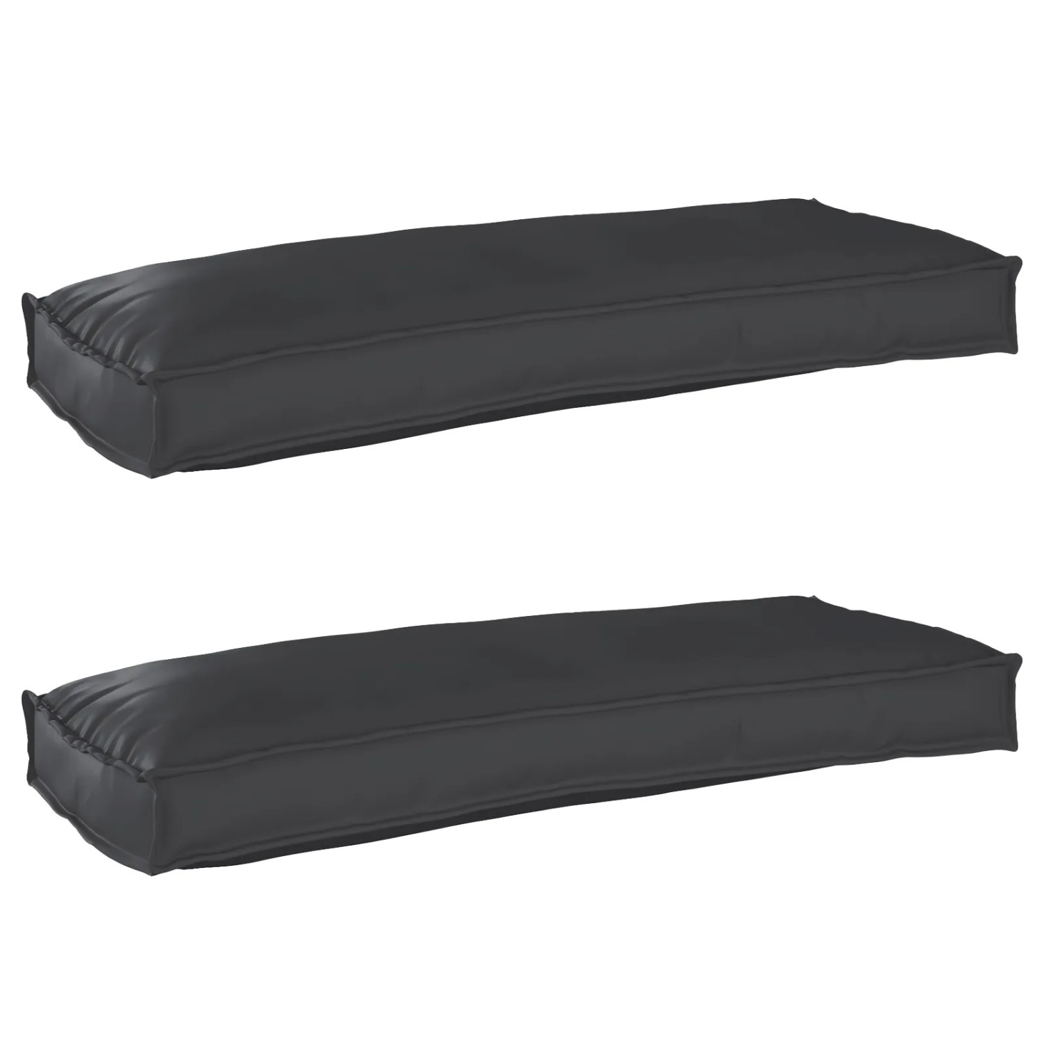 vidaXL Palettenkissenset 2 pcs Schwarz 100 x 40 x 8 cm Oxford-Stoff 42001692