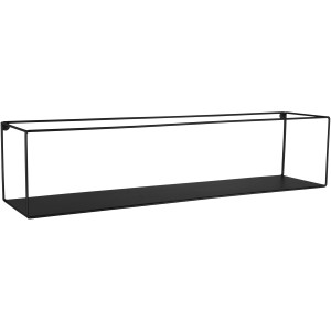Modernes, schwarzes Metall-Wandregal 2er Set Lisa von Mirrors & More.