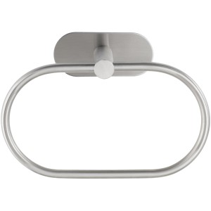 Wenko Handtuchring Orea aus mattem Edelstahl zur Wandmontage ohne Bohren.