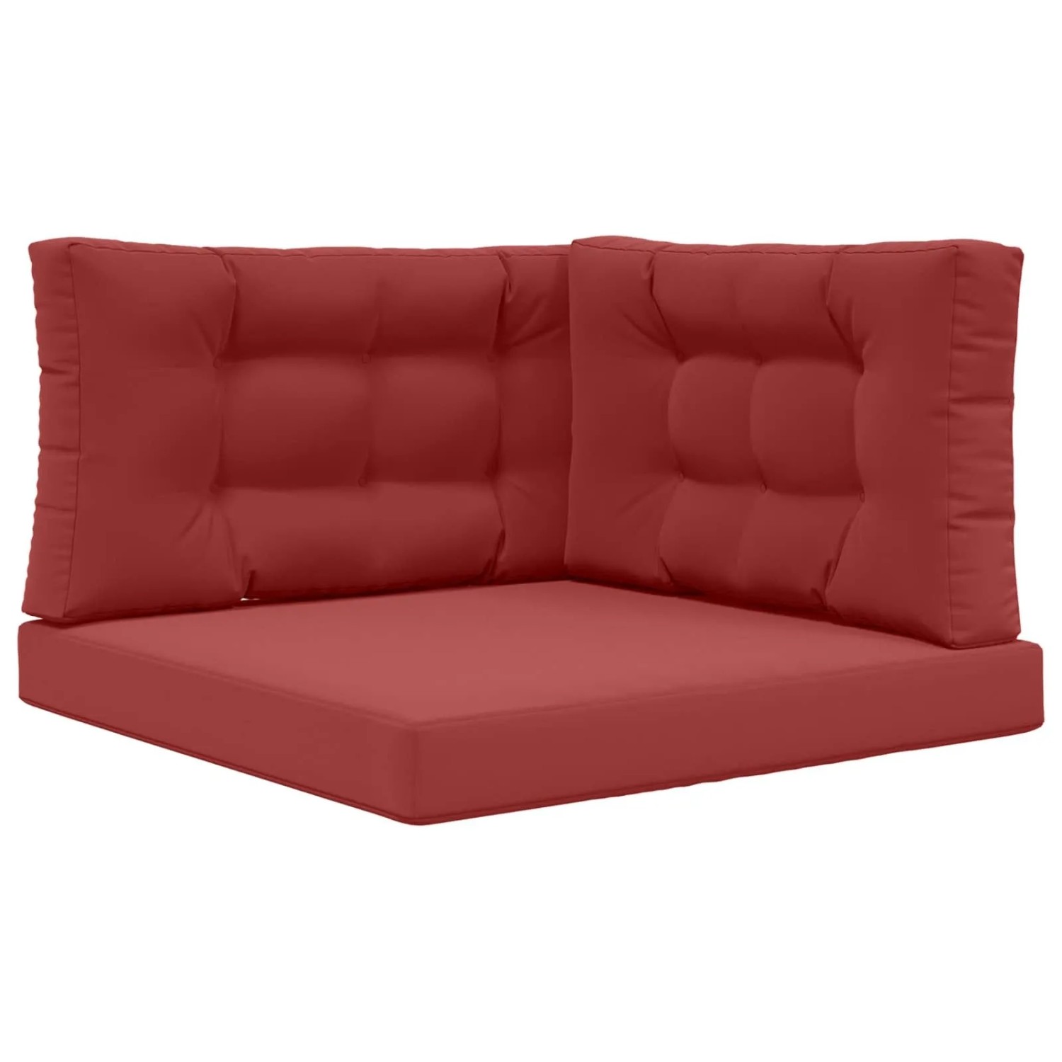 vidaXL Sofakissen für Draußen 3-Tlg Weinrot Polyester 900889