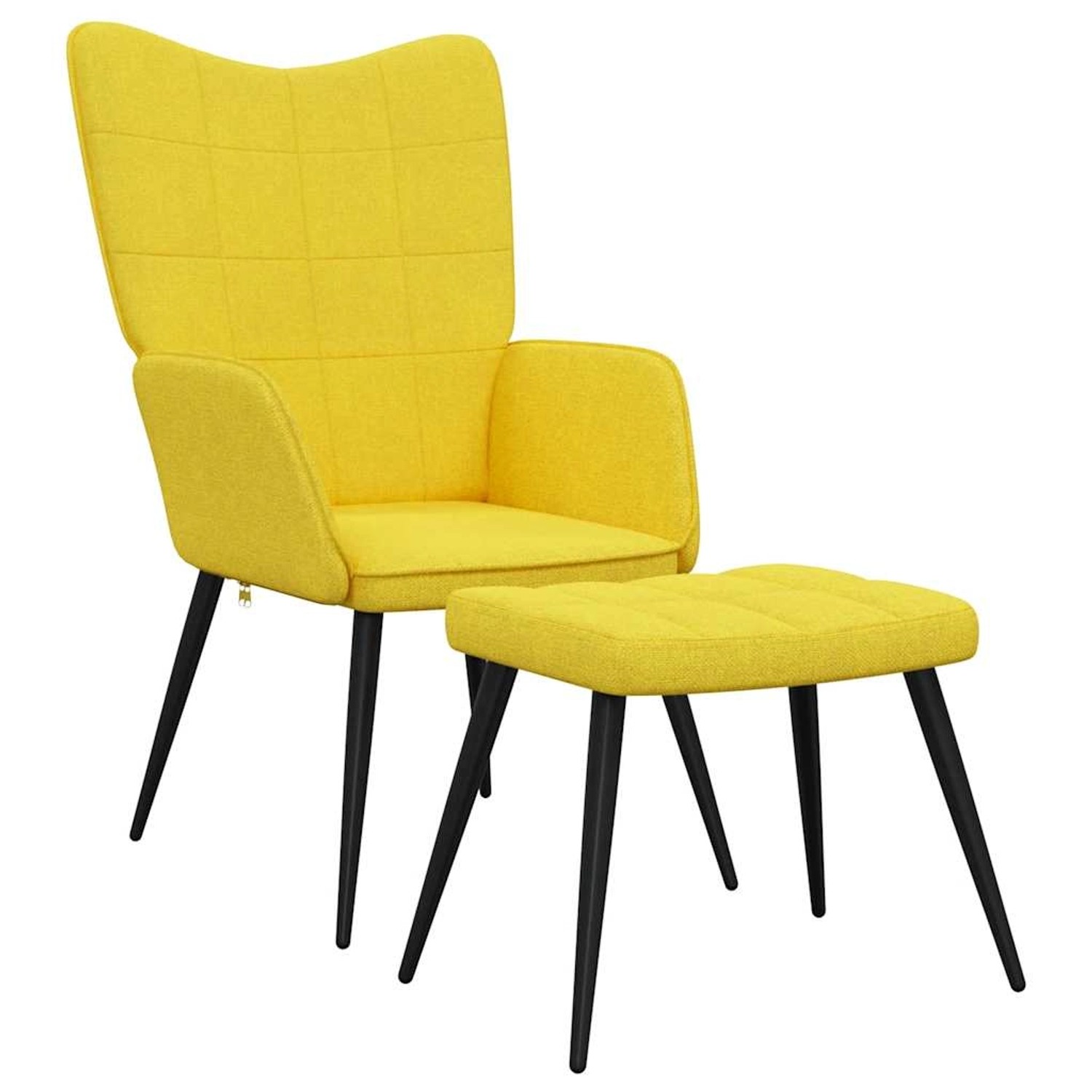 vidaXL Relaxsessel mit Hocker Senfgelb Stoff 327959 günstig online kaufen