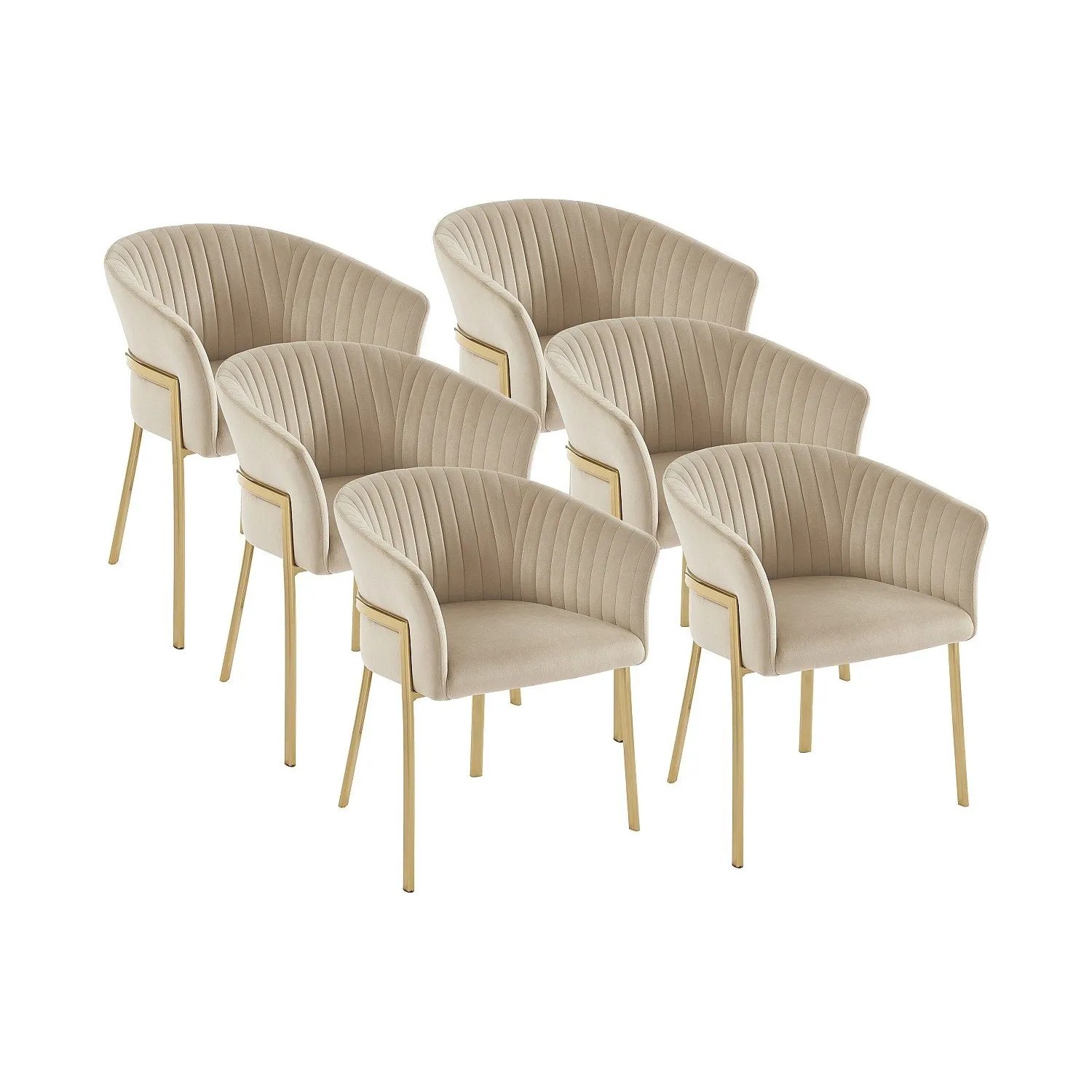 Vente-unique Stuhl Zaova Beige 61 cm