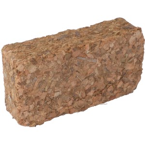 Proflora Kokosziegel, grobe torffreie Erde, 5L Ziegel aus Kokosfasern und -chips.