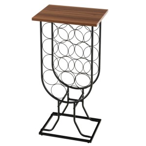 Costway Servierwagen 14 Flaschen Metallrahmen 38 x 30 x 82 cm